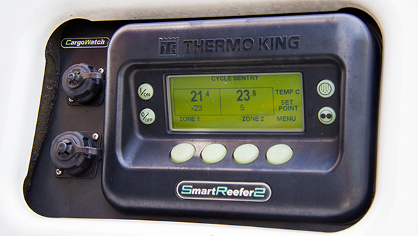 トレーラー用温度管理モニター